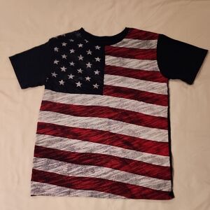 The Children's  Place Kids American Flag Tee - Red, White, Blue. Size XXL 16
